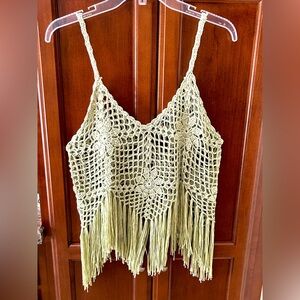 ViVId green crochet Cropped Camisole